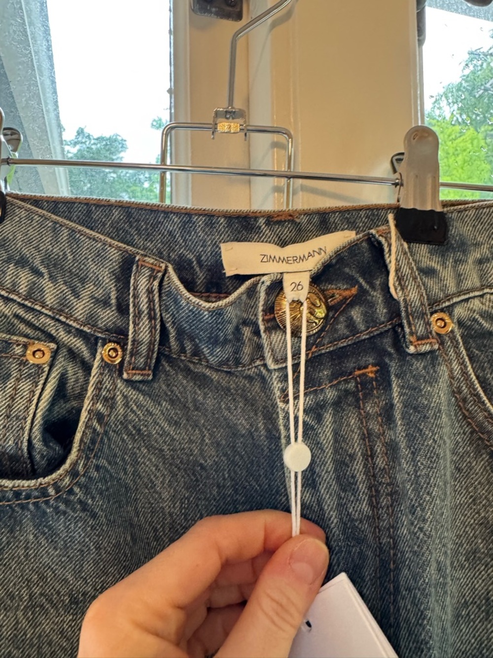 Zimmermann Light Blue High-Rise Denim Jeans